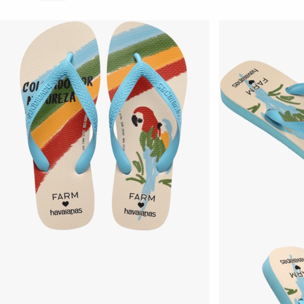 NWT FARM x Havaianas Flip Flop